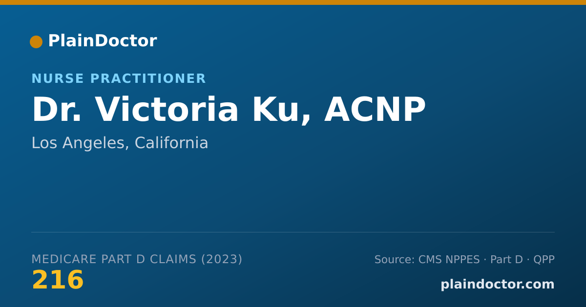 Shareable card for Victoria Ku, ACNP - Nurse Practitioner, Los Angeles, CA