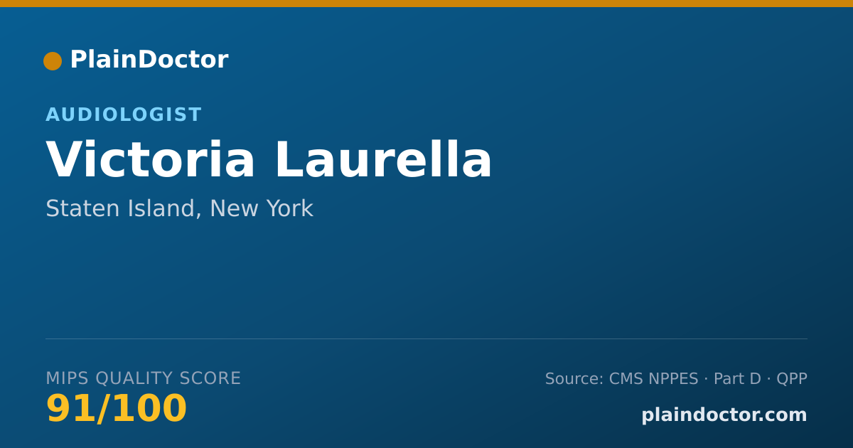 Shareable card for Victoria Laurella - Audiologist, Staten Island, NY