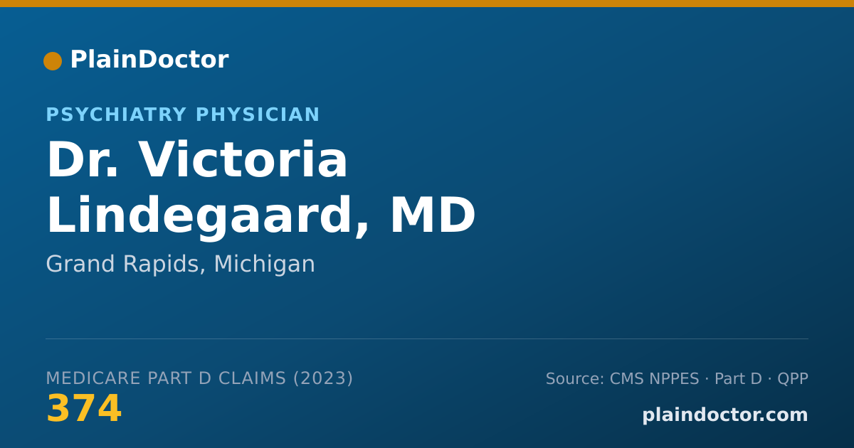 Shareable card for Victoria Lindegaard, MD - Psychiatry Physician, Grand Rapids, MI