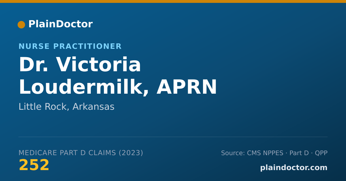 Shareable card for Victoria Loudermilk, APRN - Nurse Practitioner, Little Rock, AR