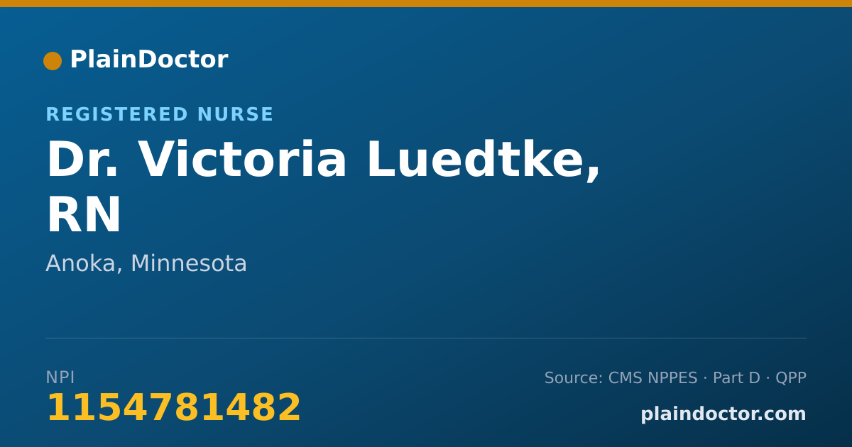 Shareable card for Victoria Luedtke, RN - Registered Nurse, Anoka, MN