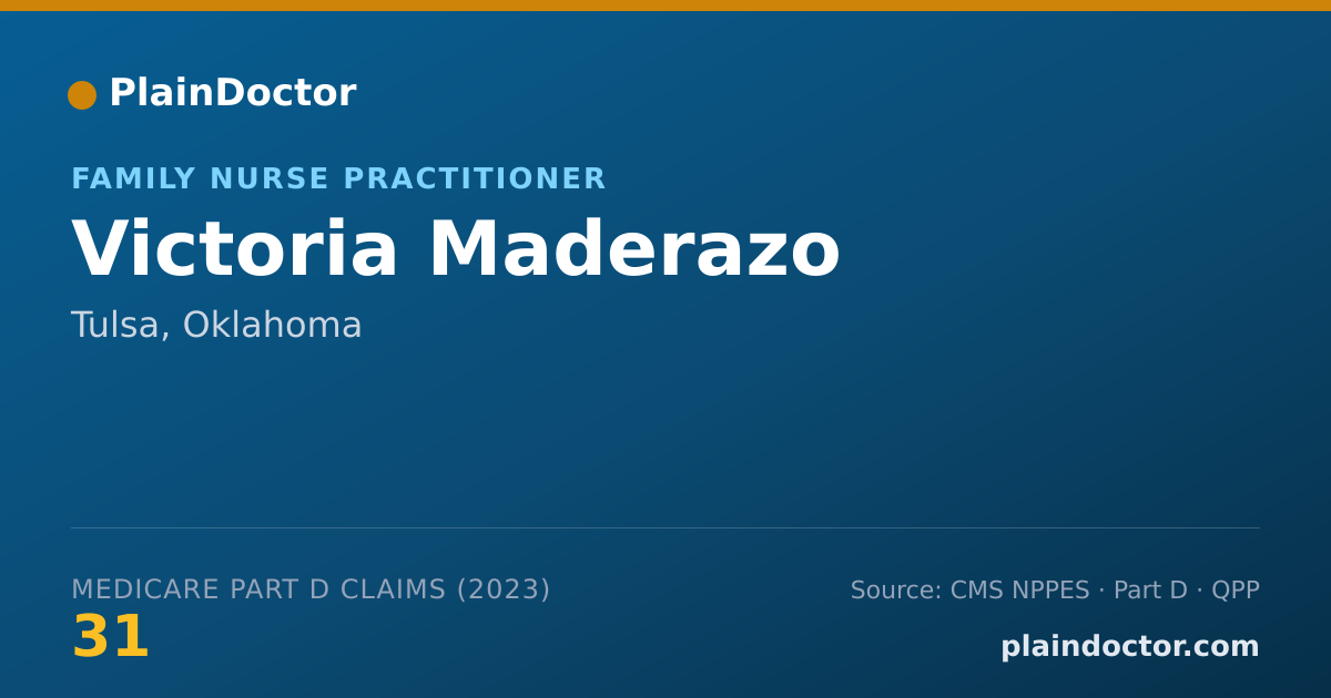 Shareable card for Victoria Maderazo - Family Nurse Practitioner, Tulsa, OK