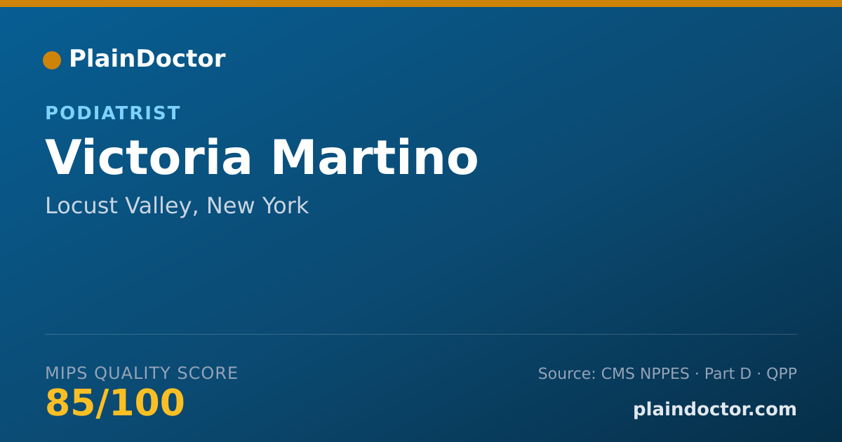 Shareable card for Victoria Martino - Podiatrist, Locust Valley, NY