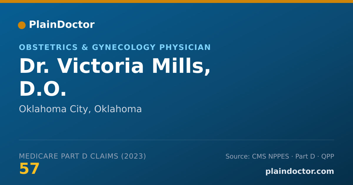Shareable card for Victoria Mills, D.O. - Obstetrics & Gynecology Physician, Oklahoma City, OK