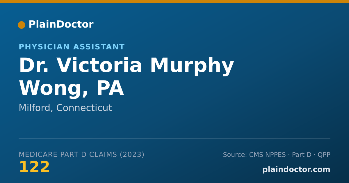 Shareable card for Victoria Murphy Wong, PA - Physician Assistant, Milford, CT