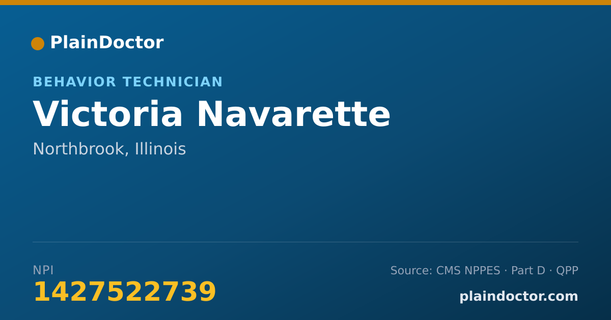 Shareable card for Victoria Navarette - Behavior Technician, Northbrook, IL