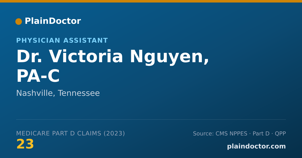 Shareable card for Victoria Nguyen, PA-C - Physician Assistant, Nashville, TN