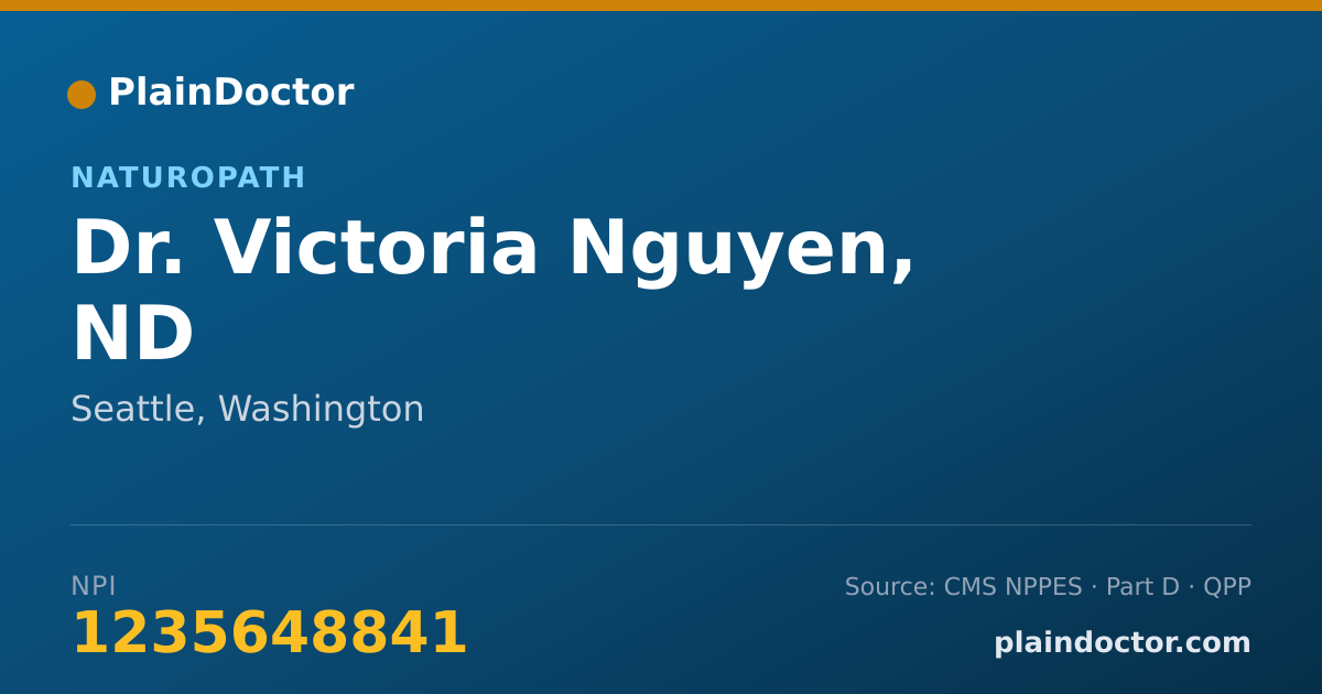 Shareable card for Victoria Nguyen, ND - Naturopath, Seattle, WA