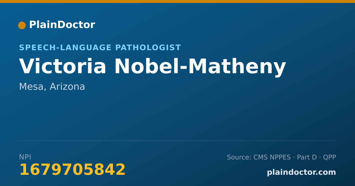 Shareable card for Victoria Nobel-Matheny - Speech-Language Pathologist, Mesa, AZ