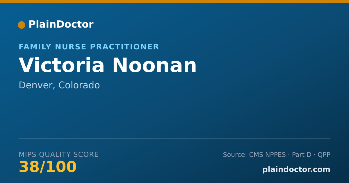 Shareable card for Victoria Noonan - Family Nurse Practitioner, Denver, CO