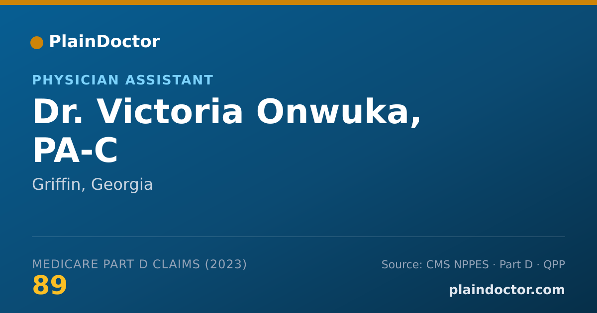 Shareable card for Victoria Onwuka, PA-C - Physician Assistant, Griffin, GA