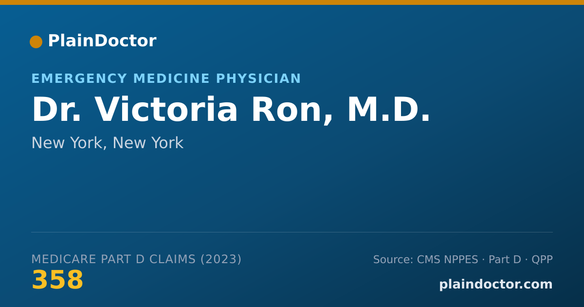 Shareable card for Victoria Ron, M.D. - Emergency Medicine Physician, New York, NY