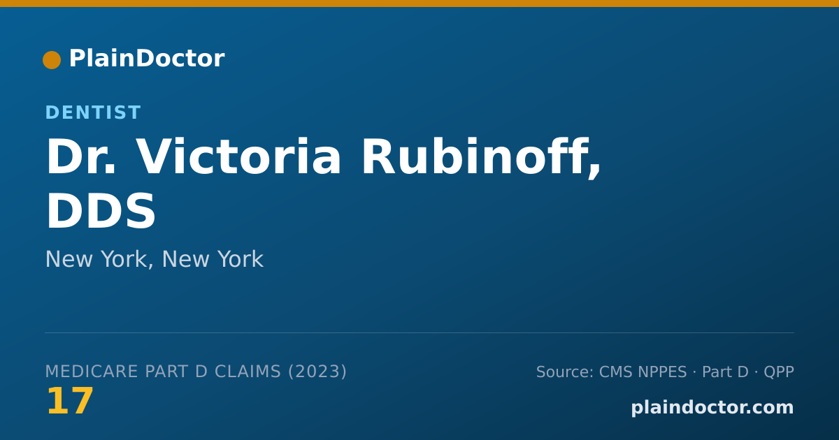 Shareable card for Victoria Rubinoff, DDS - Dentist, New York, NY