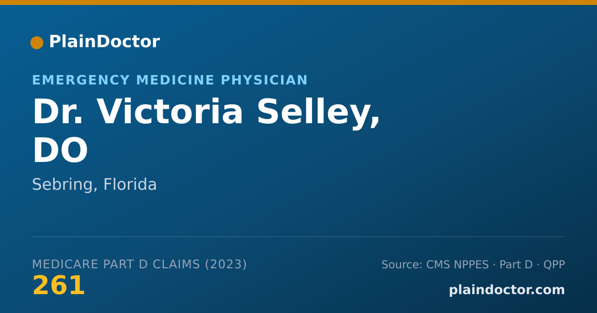 Shareable card for Victoria Selley, DO - Emergency Medicine Physician, Sebring, FL