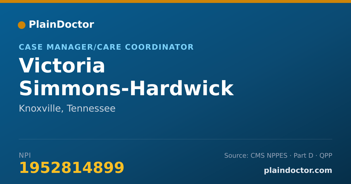 Shareable card for Victoria Simmons-Hardwick - Case Manager/Care Coordinator, Knoxville, TN
