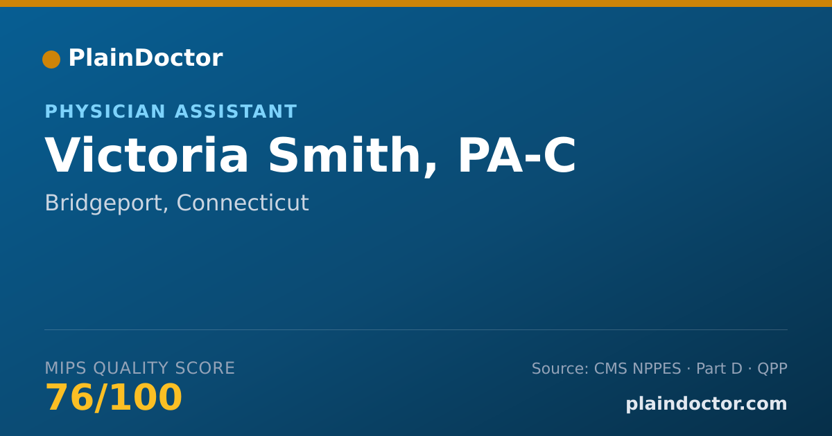 Shareable card for Victoria Smith, PA-C - Physician Assistant, Bridgeport, CT