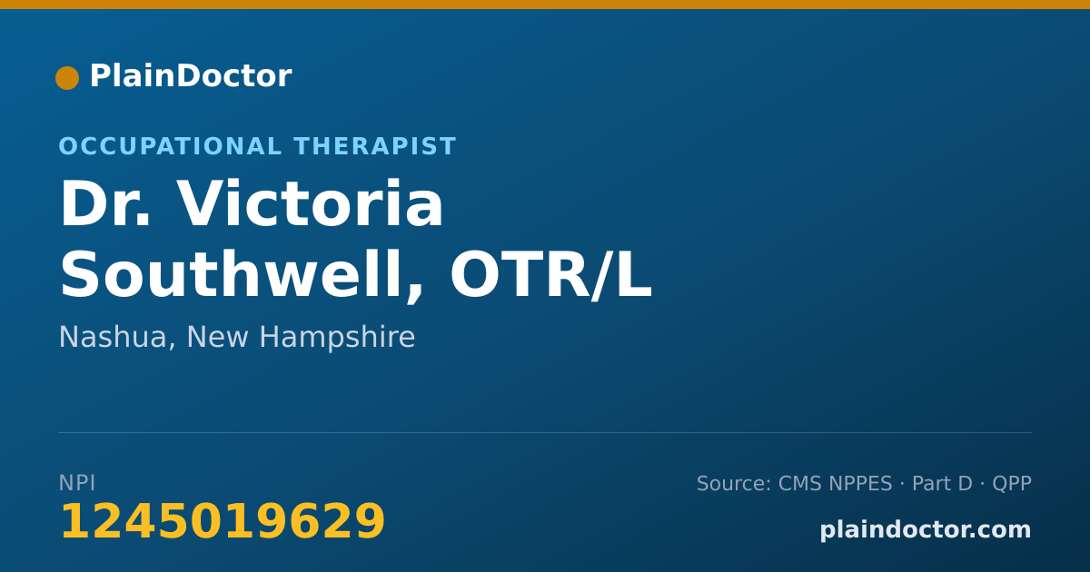 Shareable card for Victoria Southwell, OTR/L - Occupational Therapist, Nashua, NH
