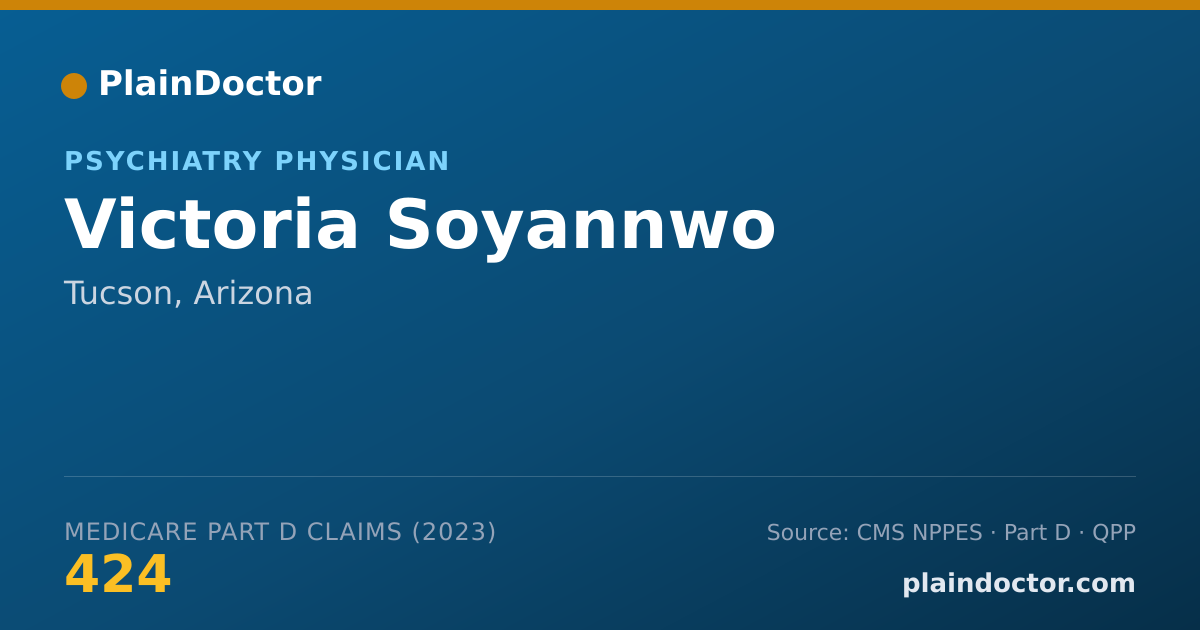 Shareable card for Victoria Soyannwo - Psychiatry Physician, Tucson, AZ