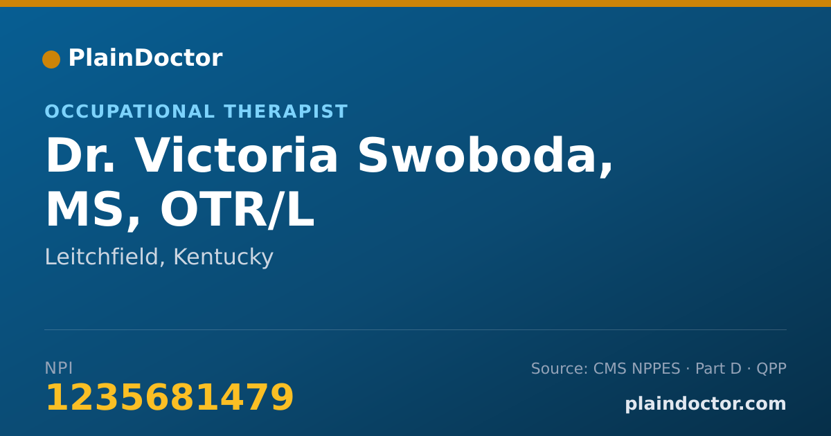 Shareable card for Victoria Swoboda, MS, OTR/L - Occupational Therapist, Leitchfield, KY