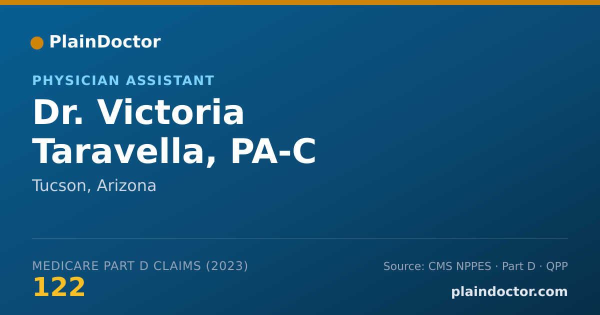 Shareable card for Victoria Taravella, PA-C - Physician Assistant, Tucson, AZ