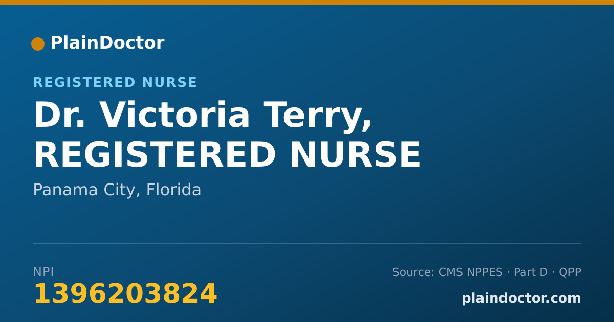Shareable card for Victoria Terry, REGISTERED NURSE - Registered Nurse, Panama City, FL