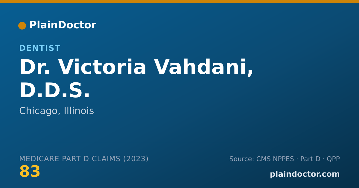 Shareable card for Victoria Vahdani, D.D.S. - Dentist, Chicago, IL