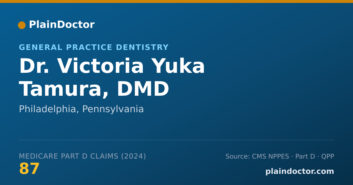 Shareable card for Victoria Yuka Tamura, DMD - General Practice Dentistry, Philadelphia, PA