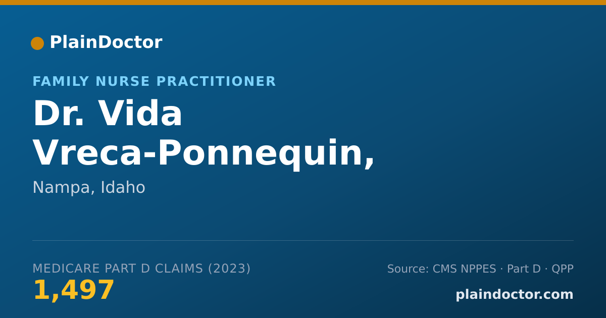 Shareable card for Vida Vreca-Ponnequin, FNP-BC - Family Nurse Practitioner, Nampa, ID