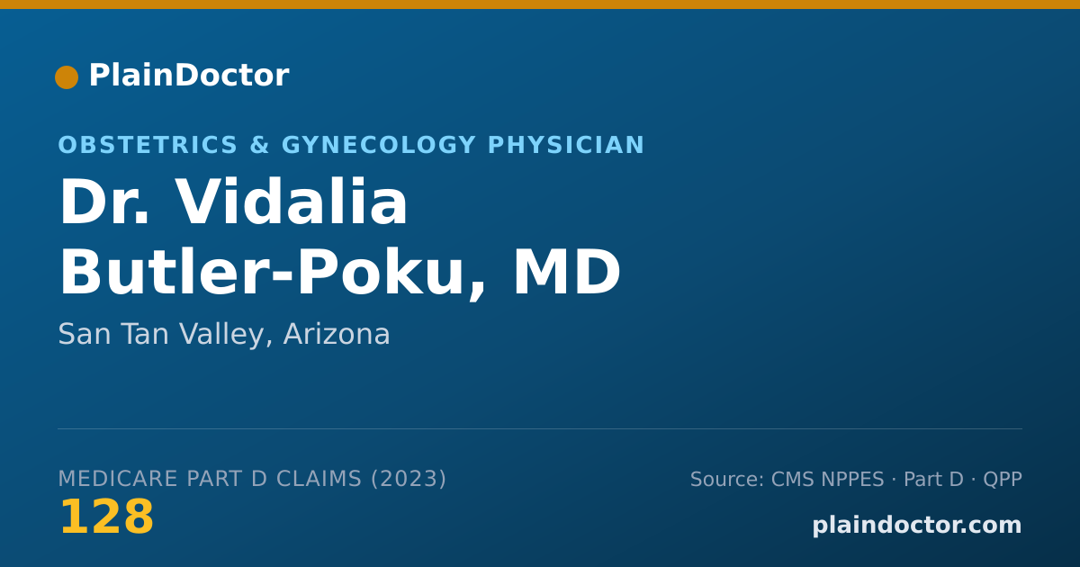 Shareable card for Vidalia Butler-Poku, MD - Obstetrics & Gynecology Physician, San Tan Valley, AZ