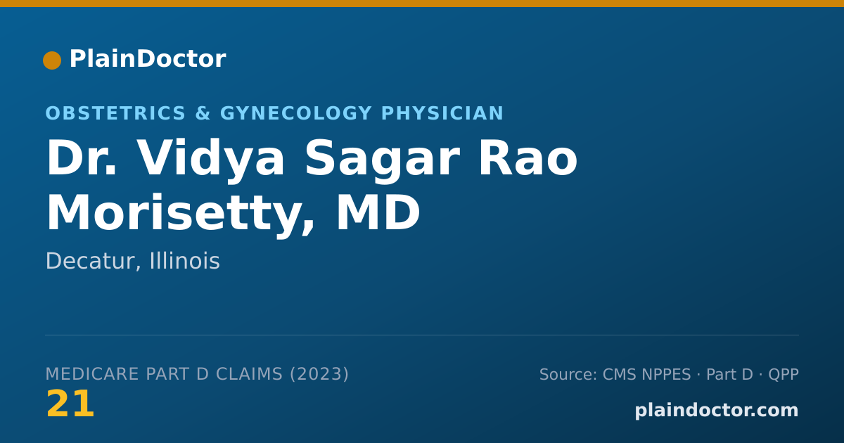 Shareable card for Vidya Sagar Rao Morisetty, MD - Obstetrics & Gynecology Physician, Decatur, IL