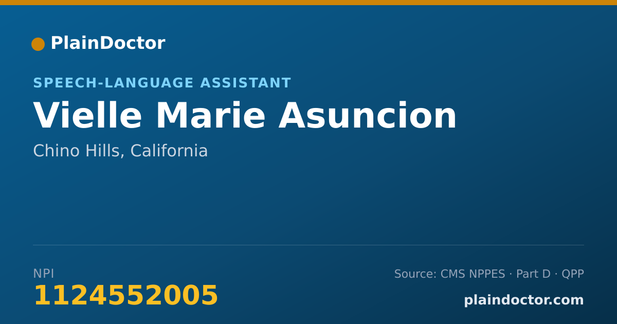 Shareable card for Vielle Marie Asuncion - Speech-Language Assistant, Chino Hills, CA
