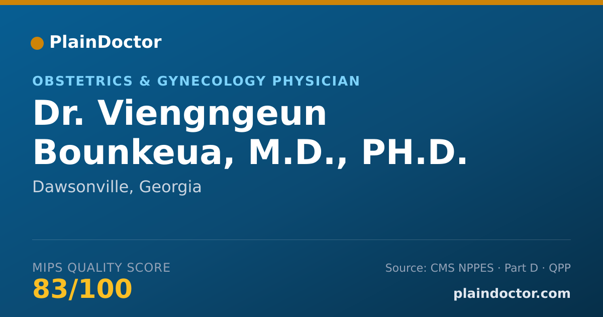 Shareable card for Viengngeun Bounkeua, M.D., PH.D. - Obstetrics & Gynecology Physician, Dawsonville, GA