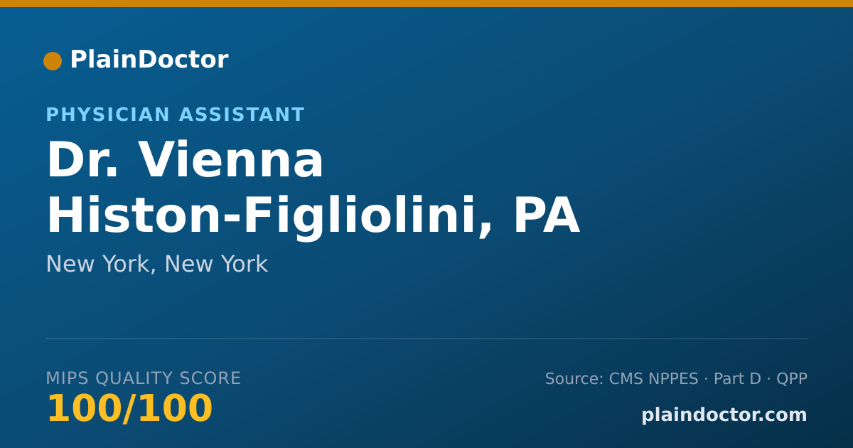 Shareable card for Vienna Histon-Figliolini, PA - Physician Assistant, New York, NY