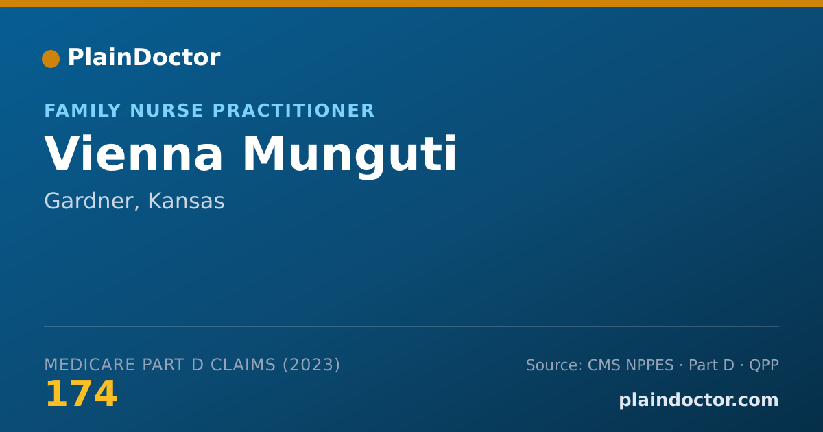 Shareable card for Vienna Munguti - Family Nurse Practitioner, Gardner, KS