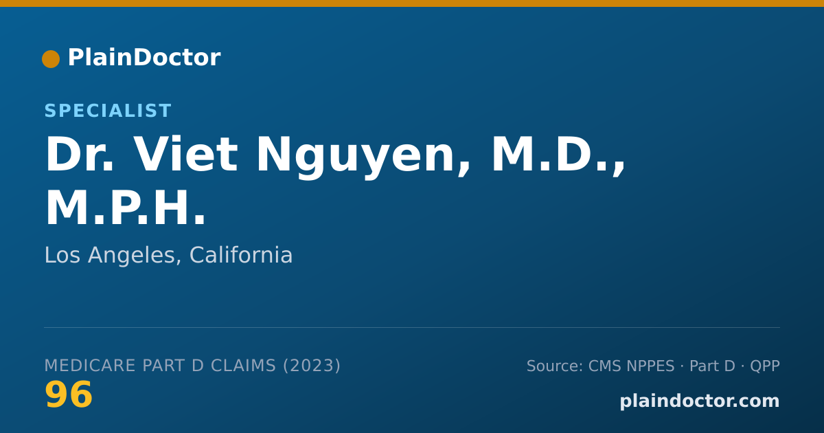 Shareable card for Viet Nguyen, M.D., M.P.H. - Specialist, Los Angeles, CA