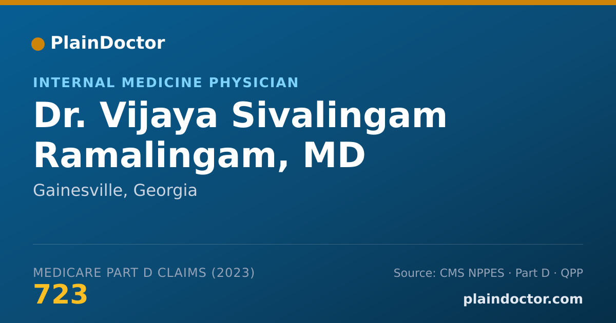Shareable card for Vijaya Sivalingam Ramalingam, MD - Internal Medicine Physician, Gainesville, GA