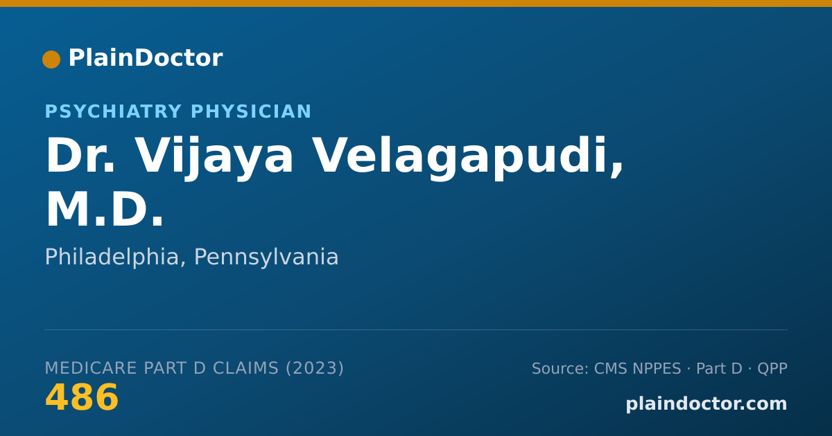 Shareable card for Vijaya Velagapudi, M.D. - Psychiatry Physician, Philadelphia, PA