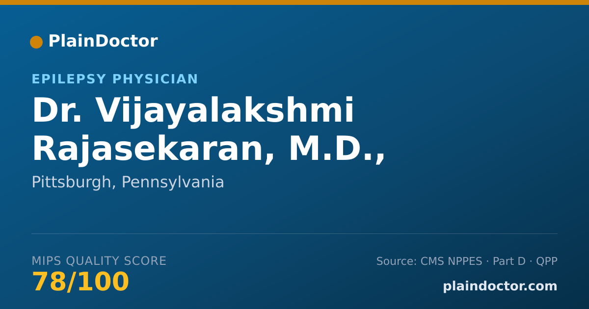 Shareable card for Vijayalakshmi Rajasekaran, M.D., - Epilepsy Physician, Pittsburgh, PA