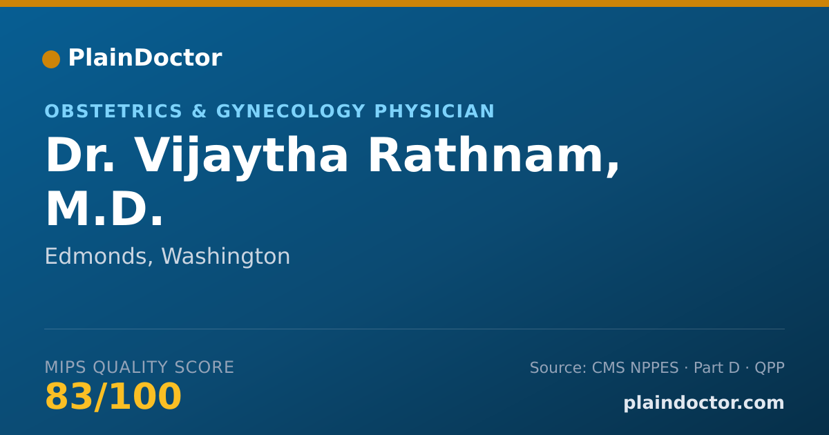 Shareable card for Vijaytha Rathnam, M.D. - Obstetrics & Gynecology Physician, Edmonds, WA