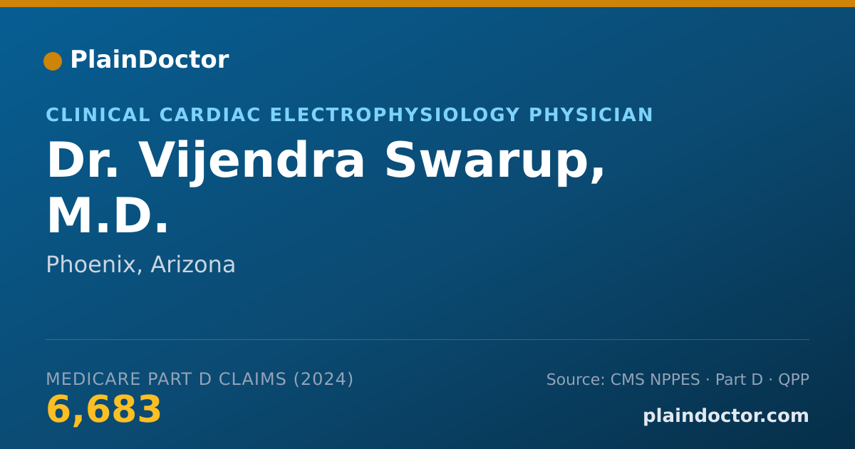 Shareable card for Vijendra Swarup, M.D. - Clinical Cardiac Electrophysiology Physician, Phoenix, AZ