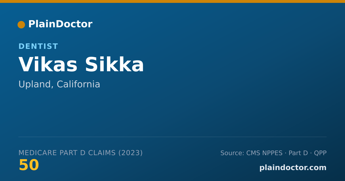 Shareable card for Vikas Sikka - Dentist, Upland, CA
