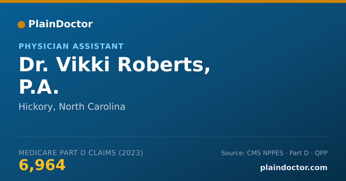 Shareable card for Vikki Roberts, P.A. - Physician Assistant, Hickory, NC