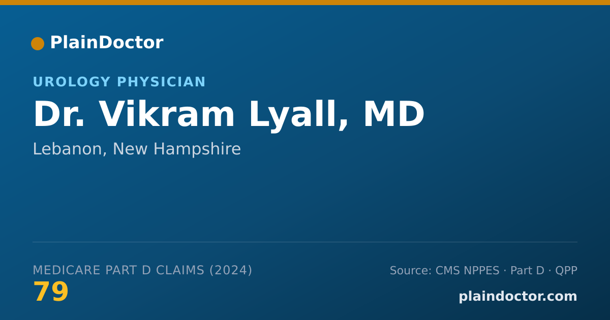 Shareable card for Vikram Lyall, MD - Urology Physician, Lebanon, NH