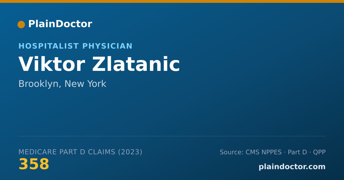 Shareable card for Viktor Zlatanic - Hospitalist Physician, Brooklyn, NY