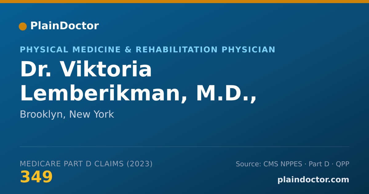 Shareable card for Viktoria Lemberikman, M.D., FABPMR - Physical Medicine & Rehabilitation Physician, Brooklyn, NY