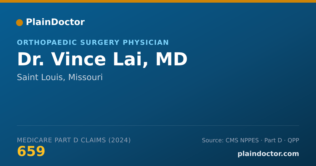 Shareable card for Vince Lai, MD - Sports Medicine (Orthopaedic Surgery) Physician, Saint Louis, MO