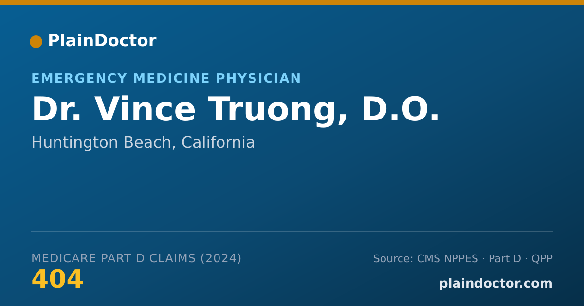 Shareable card for Vince Truong, D.O. - Emergency Medicine Physician, Huntington Beach, CA