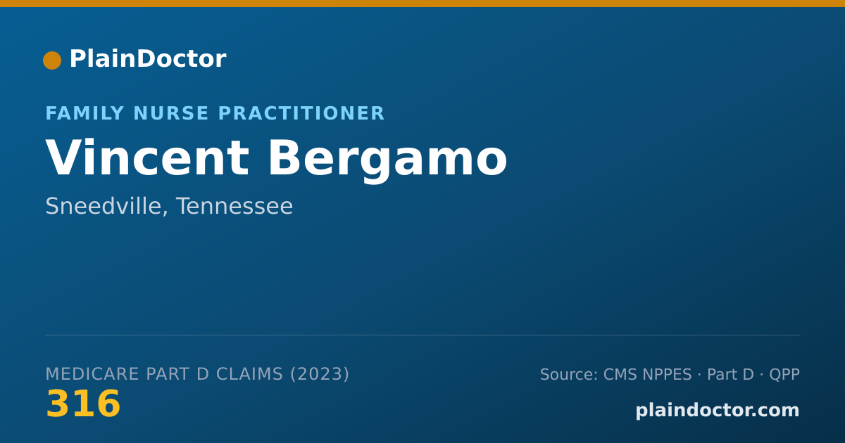 Shareable card for Vincent Bergamo - Family Nurse Practitioner, Sneedville, TN