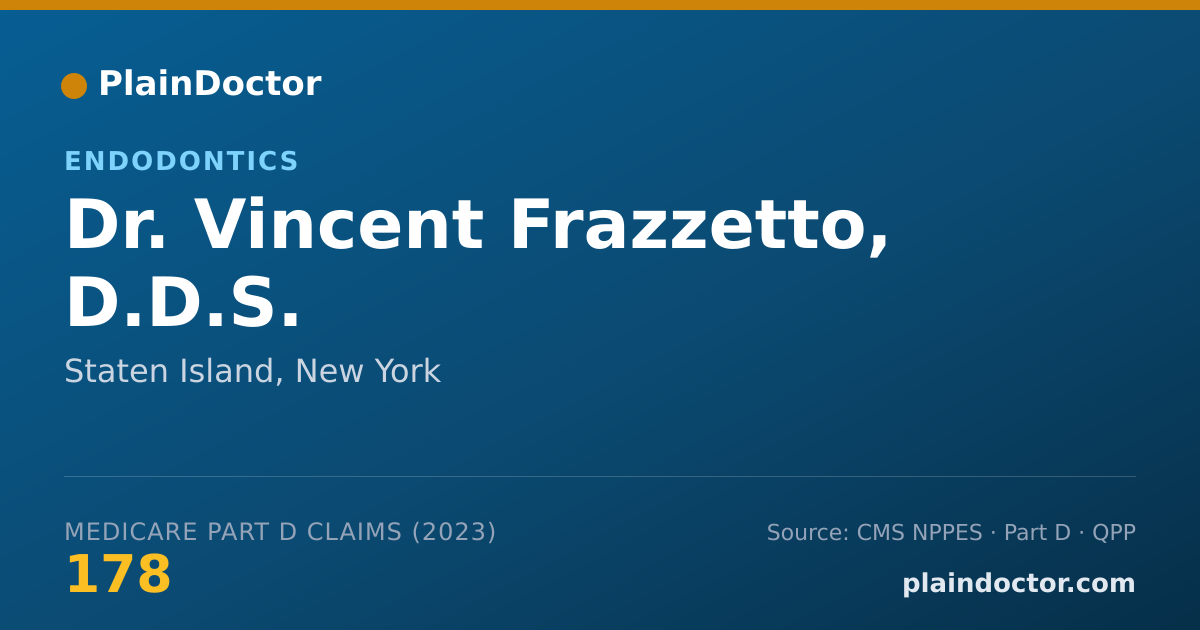 Shareable card for Vincent Frazzetto, D.D.S. - Endodontics, Staten Island, NY