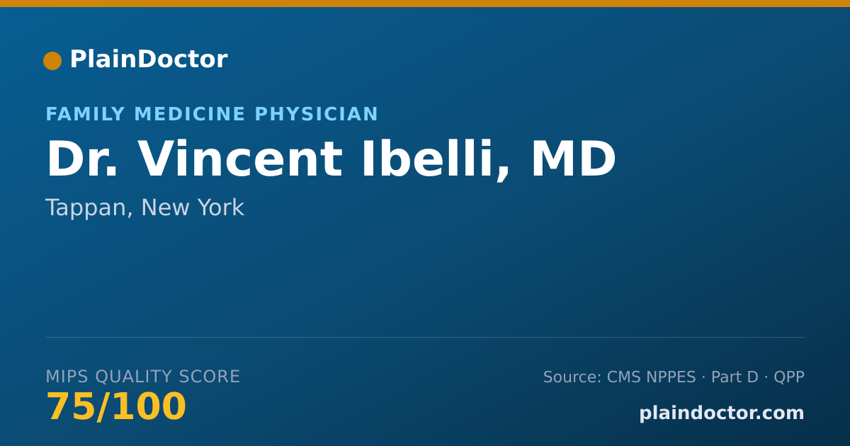 Shareable card for Vincent Ibelli, MD - Family Medicine Physician, Tappan, NY